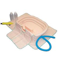 WDDMFR Inflatable Shampoo Basin,Portable Bedside Shower System Inflatable Shampoo Basin Kit for Disabled and Elderly