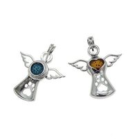 JJG 10PCS Angel Pet Paw Print Lockets Pearl Beads Cage Charms for Aromatherapy Essential Oil Diffuser