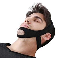Anti-snoring Chin Strap, Stop Snoring Jaw Strap, Effective Stop Snoring, Nature Improve Sleep, Adjustdable Chin Support Strap for Male and Female (Color : Black)