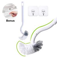 Marbrasse Slim Compact Bathroom Toilet Bowl Brush for Bathroom Stroage - Toilet Brush Sturdy, Eco Plastic Handle,Deep Cleaning and Gap Brushes Cleaner