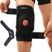 SPOTBRACE Hinged Knee Brace Open Patella Support for Arthritis Swollen ACL, MCL,Ligament Torn Meniscus Injurie Running Patella Tendon Support Knee Sleeves Compression Wrap Knee Stabilizer -L