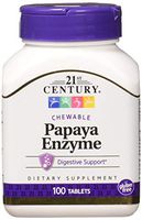 21st Century Papaya Enzyme Chewable Tablets, 100 Count