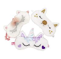 [3 PACK] MicroBird Unicorn Sleeping Mask Cute Unicorn, Blindfold Eyeshade for Kids and Women