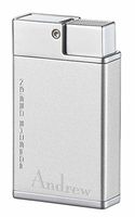 Personalized Porsche Design Baden Double Torch Flame Lighter with Free Engraving (Silver)