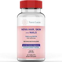 Hair, Skin & Nails Vitamin Biotin 5000 mcg, Silica, OptiMSM 28 Multi-Vitamin Supplement for Healthy Hair, Glowing Skin, Strong Nails, Antioxidant Anti-Aging Skin Care for Men and Women 60 Tablets