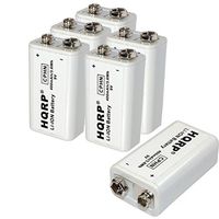 HQRP 6-Pack 9V 400mAh LI-ION 9-Volt Rechargeable/Radio/Square / 6LR61 / 7.2H5 / 6KR61 / 6HR61 / PP3 High Capacity Long Life Battery Plus Coaster