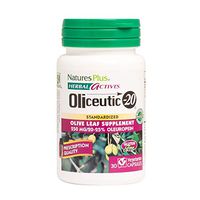 NaturesPlus Herbal Actives Oliceutic - 20-250 mg Oleo Europa, 30 Vegan Capsules - Olive Leaf Supplement, Promotes Healthy Immune Function - Vegetarian, Gluten-Free - 30 Servings