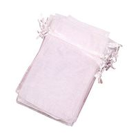 MBOX Colorful 4x6" Organza Drawstring Pouch Bag 100pcs (Snow White)