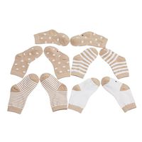 GUAngqi 5 Pairs Baby Boy Girl Ankle Socks Kids Deodorant Soft Cotton Comfy Footwear Walkers Ankle Grip Socks Gift,Khaki series