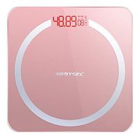 Daily necessities LTD Smart Bathroom Electronic Scales, LCD Display Tempered Glass Precision Electronic Scale, Portable USB Charging Anti-Rollover Body Electronic Scale
