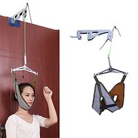 GJNWRQCY Neck Cervical Traction Device Unit Kit, Home Over Door Neck Spinal Decompression Devices, Head Harness Pain Relief