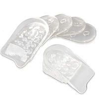 Refial Height Increase Insole 5-Layer Silicone Heel Cushion Inserts Gel Heel Pads Heel Lift Taller Height Lift Shoe Inserts Men Women