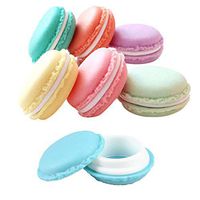 Macaron Cases Mini Pill Containers Jewelry Storage Box Portable Travel Little Trinkets Organizer, 6 pcs