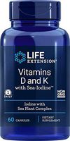 Life Extension Vitamin D and K with Sea-Iodine, 60 Capsules