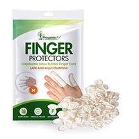 Finger Cots – Disposable Finger Protectors – Rubber Latex Finger Sleeve for Home and Medical Use, DIY, Electronic Repairs and More – Medical Grade Rubber Finger Protectors – 250pcs – Medium