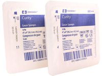 Curity Sterile Gauze Sponges - 12 ply 4" x 4" - 20 Sponges (2 trays of 10)