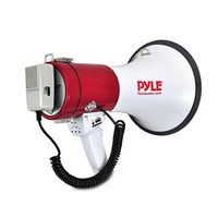 Pyle Megaphone Speaker PA Bullhorn with Built-in Siren - 50 Watts Adjustable Volume Control and 1200 Yard Range - Ideal for Football, Soccer, Baseball, Coaches Safety Drills (PMP52BT) (Renewed)