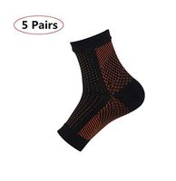 Whryspa Plantar Fasciitis Foot Socks Best Compression Sleeve for Ankle Arch & Heel Achilles Tendon Supports (5 paires),F,S