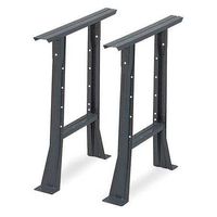 Value Brand, 4TW40, Flared Leg, 4-3/4Wx36Dx32 H, Indl Gry, Pk2