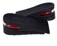 Sealike 2-Layer Air up Height Increase Elevator Shoes Insole Lift Kit 2 inch Heel Inserts for Women Men with Stylus (Black)