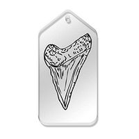 Azeeda 10 x 'Shark Tooth' 66mm x 34mm Clear Tags (TG00037361)