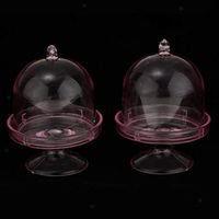 12pcs Acrylic Cup Shape Candy Box Sweet Gift Box Party Baby Shower |Color - Pink|