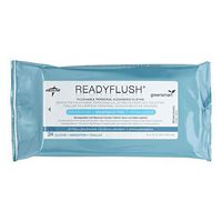 Medline Readyflush Biodegradable Flushable Personal Cleansing Wipes, Fragrance Free