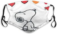 OIVU 3 Winnie The Pooh Love Red Ballon Face Guard with Filter Unisex Anti-Dust Washable Reusable Face Guard for Kids Teens Adults,Snoopy In Love (2),Medium