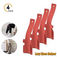 Lazy Shoe Helper, Portable Sock Slider,Newest Portable Shoes Lifting Helper, Portable Shoe Lifting Helper for Men Women and Kids,Easy on Easy Off, One Size Fits for All Shoes (Red)