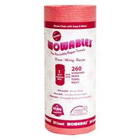 LOLA Wowables Reusable & Biodegradable Paper Towel - Coral | 30 Sheets of Reusable and Washable Paper Towels | Replaces up to 13,260 Disposable Paper Towel Sheets | Dishwasher and Machine Washable