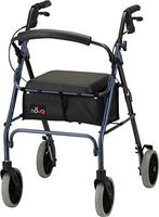Nova Medical Products Rollator: Nova 4224, Zoom Rolling Walker - Blue