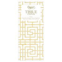 Caspari Gift Tissue Paper 4 Sheets - Coromandel White Gold Wrapping Tissue Paper