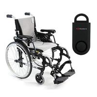 Karman S-Ergo 305 Ultra Lightweight Ergonomic Wheelchair | Adjustable Seat Height | Seat Size 16" X 17" | Frame Color Pearl Silver & Free 130 dB Black Personal Safety Alarm/Siren!
