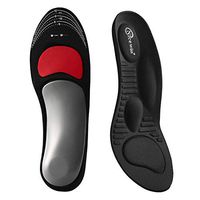 Arch Support Insoles for Men Women Orthotic Shoe Inserts for Plantar Fasciitis Flat Foot High Arch Running Heel Pain Lower Back Pain Relief Black M