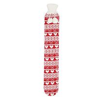 Long Hot Water Bottle with Super-Soft Cover 72cm x 12cm, Extra Seasonal design