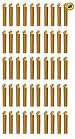 EZtube 50-Pack Squeeze Top Joint Blunt Cigarette Doob Tube Holder Waterproof Airtight Smell Proof Odor Sealing Container (Gold, Small)