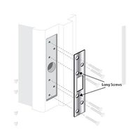 Pro-Lok Strike Plate - Security 6" w/ 6 Screws (Brass Finish)