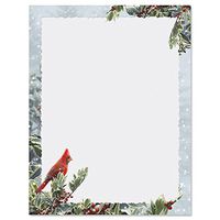 Winter Solitude Christmas Letter Papers - Set of 25 Christmas Stationery Papers are 8 1/2" x 11", Compatible Computer Paper