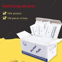75% Alcohol Disinfectant Cotton Slices, 100 Pcs Sterile Alcohol Prep Pads Gauze Pads Individually Wrapped Swap Pad Wet Wipe for Outdoor Skin Cleaning Care, 6x3 cm