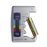 MODAO Professional Battery Tester, Universal Digital LCD Analyzer Test C, AA, AAA, D, N, 9V 6F22 and 1.5V Button Cell Batteries, Suitable for Carbon, Zinc, Alkaline and Rechargeable Batteries