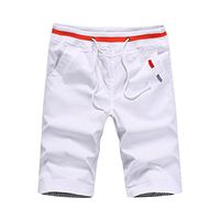 Fashion Short Pants, Neartime 2018 New Plus Size Casual Cotton Straight Pants Sport Surfing Swimming Trousers (M, White)