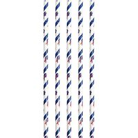 Creative Converting Officially Licensed NFL Paper Straws, 24-Count, Buffalo Bills