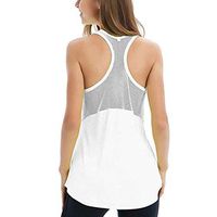 Aniywn Yoga Tank Top, Women's Stretchy Quick Dry Sport Fitness Activewear Workout Running Top Vest White