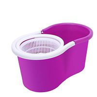 FindUbeauty 360° Spin Mop with Bucket & Dual Mop Heads Easy to Use and Store Washable Plastic Handle Great Wet Or Dry Machine Washable for Home Kitchen Floor Cleaning System (Purple)