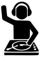 Dj Turntables - Sticker Graphic - Auto, Wall, Laptop, Cell, Truck Sticker for Windows, Cars, Trucks