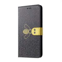Samsung Galaxy S8 Case Shockproof Flip PU Leather Case Wallet Phone Case Embossed Bee with TPU Bumper Card Slots Magnetic Closure Stand Folio Slim Fit Notebook Protective Cover