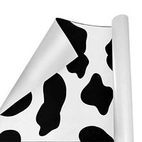 Gift Wrapping Paper Roll Cow Black and White Print for Birthday,Holiday,Wedding,Baby Shower Gift Wrap - 3Rolls - 58inch x 23inch Per Roll
