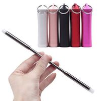 RESTER Reusable Telescopic Straws with Adjustable Length from 5.7" to 8.7",Fully Detachable and Retractable,Including Brush,Cloth,Orings and Keychain Case(Rose Gold)