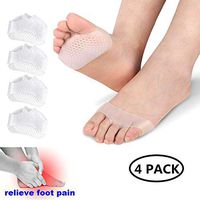 Metatarsal Pads Ball of Foot Cushions - Soft Gel Ball of Foot Pads - Mortons Neuroma Callus Metatarsal Foot Pain Relief Bunion Forefoot Cushioning Relief Women Men (4 Pack)