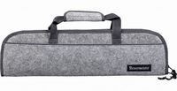 Messermeister 5-Pocket Heavy Duty Felt Padded Knife Roll, Luggage Grade and Water Resistant, Heather Grey
